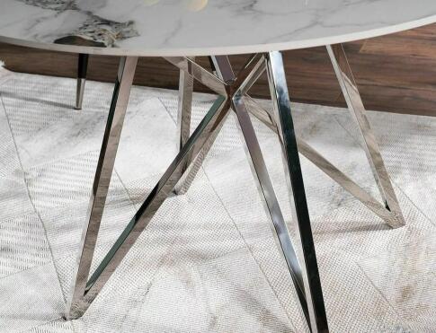 Стол обеденный SIGNAL MURANO белый/хром 90