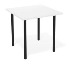 Стол Sheffilton SHT-TU66/TT 80/80 ЛДСП черный/белый снег