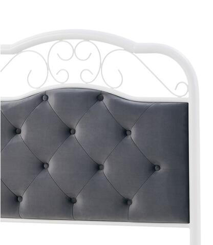 Кровать HALMAR FABRIZIA серый/белый, 90/200