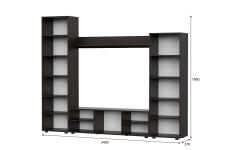 Мебель для гостиной К NN Мебель МГС 6 Венге/Белый глянец
