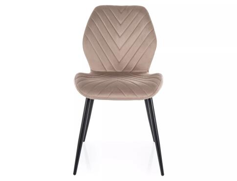 Стул SIGNAL MIKE Velvet Bluvel 40 темно-бежевый/черный