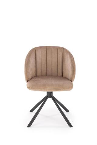 Стул HALMAR K533 капучино/черный, поворотный