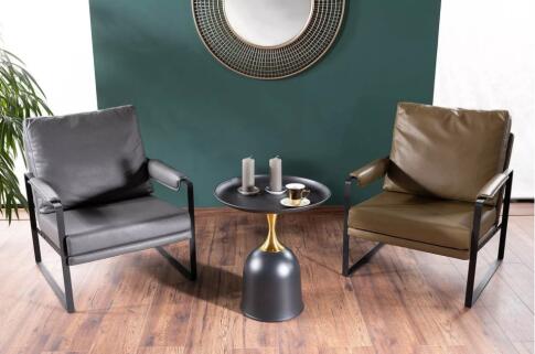 Стол журнальный SIGNAL LIBRA черный/золотой 51