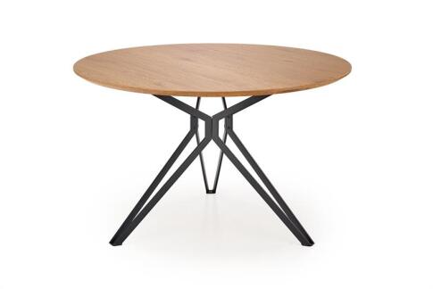 Стол обеденный HALMAR PIXEL 2 дуб золотой/черный 120