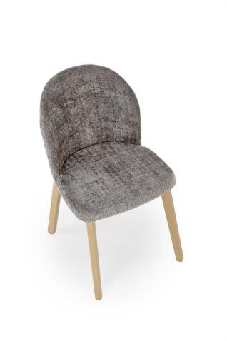 Стул HALMAR BASSO серый/дуб натуральный