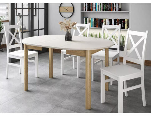 Стол обеденный SIGNAL DANTE кашемир/дуб кремона 102-144/102