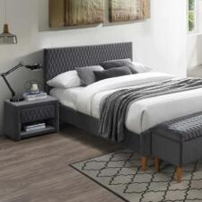 Тумба прикроватная SIGNAL AZURRO Velvet Bluvel 14 серый