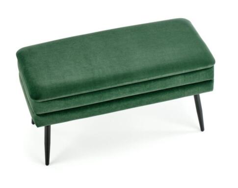 Скамья HALMAR VELVA темно-зеленый/черный