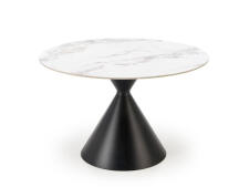 Стол обеденный HALMAR GARET белый мрамор/черный 120