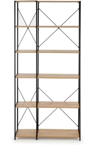 Стеллаж HALMAR REG19 дуб сонома/черный, 90/30/190