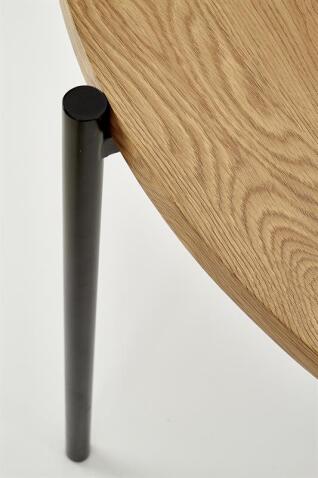 Стол обеденный HALMAR MORGAN дуб золотой/черный 120