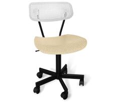 Кресло компьютерное Sheffilton SHT-S85/S121М артикул СТ-574 белый/бежевый/черный муар