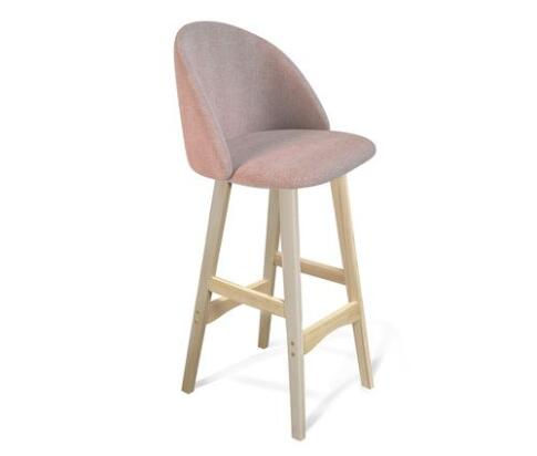 Стул барный Sheffilton SHT-ST35/S65 розовый десерт/прозрачный лак
