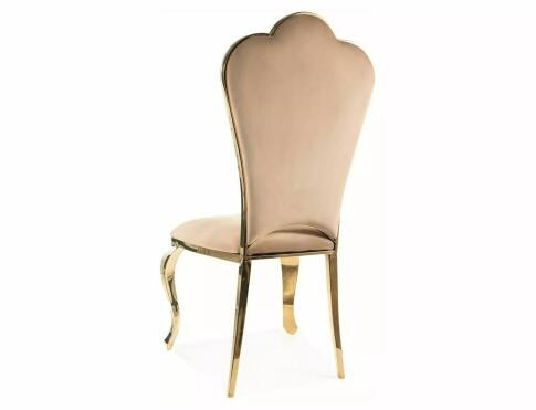 Стул SIGNAL QUEEN Velvet Bluvel 28 бежевый/золотой