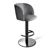 Стул барный Sheffilton SHT-ST33/S137 угольно-серый/стальной/черный муар