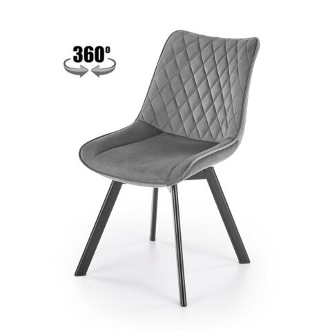 Стул HALMAR K520 темно-серый/черный, поворотный