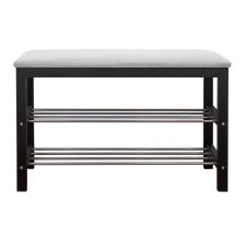 Банкетка Sheffilton SR-0628 артикул Б-2 черный матовый/серое облако