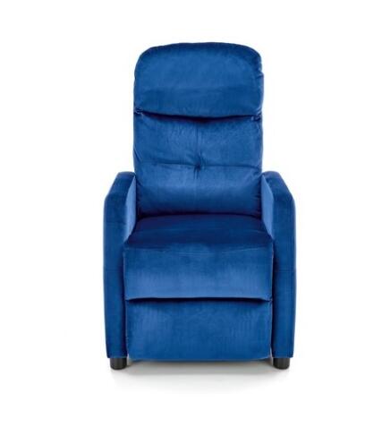 Кресло HALMAR FELIPE 2 раскладное, темно-синий/венге