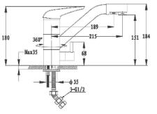 Смеситель для кухни GRANFEST 2624-1 черный