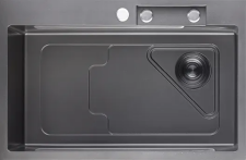 Кухонная мойка из нержавеющей стали GRANFEST METAL 7246 PVD графит