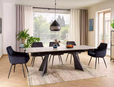 Стул SIGNAL MARLO Velvet Bluvel 14 серый/черный, поворотный