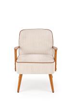 Кресло HALMAR PASTORE светло-серый/светлый орех