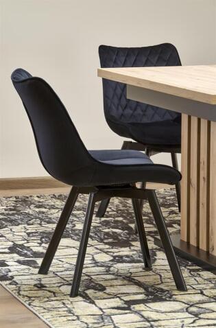 Стол обеденный HALMAR LAMELLO дуб артизан/черный 130-180/80