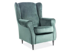 Кресло SIGNAL BARON Velvet Bluvel 78 зеленый/венге