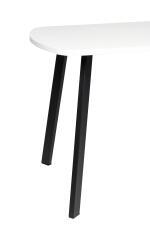 Стол ВВР Пластиковый Мрамор марквина белый/белый/черный профиль 110/70