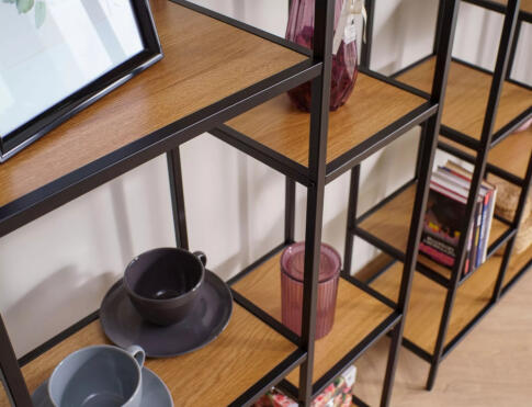 Стеллаж SIGNAL COSTA A дуб/черный