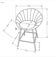 Стул барный HALMAR H112 серый/золотой