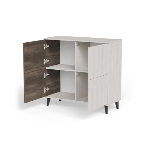 Комод HALMAR RANDOM 2 KM-2 кашемир/орех/черный