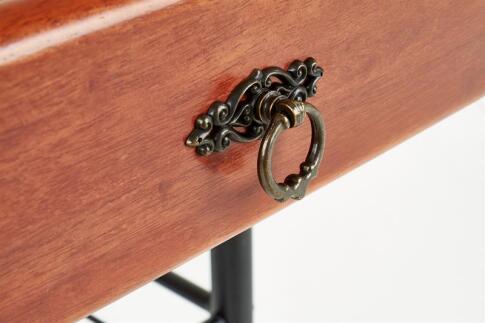 Тумба прикроватная HALMAR FIONA античная черешня/черный