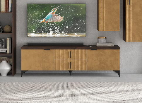 Тумба САНТАН Шер ТБ-3305 Дуб апрель темный/Лофт Голдэн Пэлас