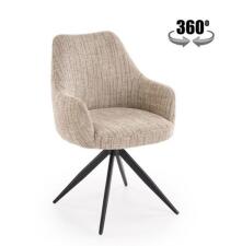 Стул HALMAR K564 бежевый/черный, поворотный