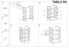 Стеллаж SIGNAL TABLO R4 дуб/т.коричневый, 140/60/40