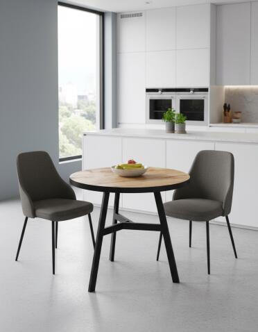 Стол ВВР Эрвин дуб крафт золотой/черный