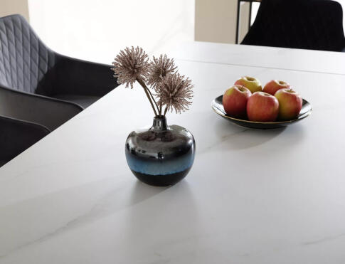 Стол обеденный SIGNAL LACONI белый/черный 160-220/90