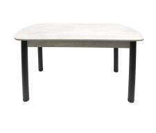 Стол ВВР ЛДСП Камень светлый/прямое черный 110/70