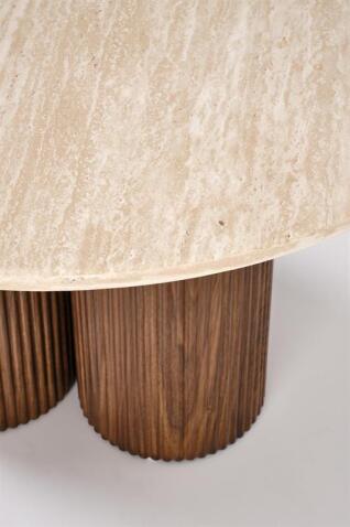 Стол журнальный HALMAR DOROTEA травертин/орех