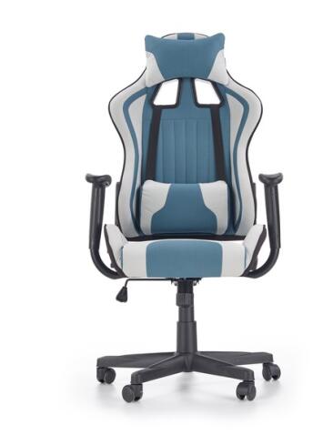 Кресло компьютерное HALMAR CAYMAN светло-серый/бирюзовый