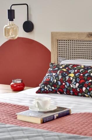 Кровать HALMAR BORNEO LOZ-160 дуб артизан/черный, 160/200