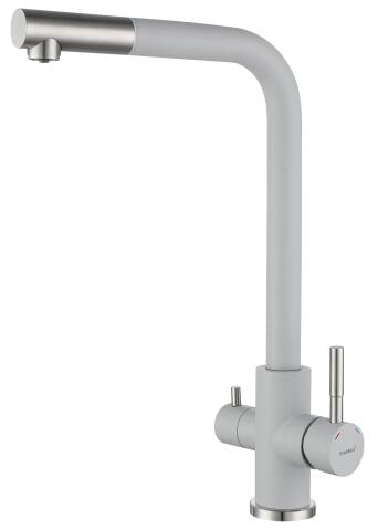 Смеситель для кухни GRANFEST QUARZ Z-5421 серый