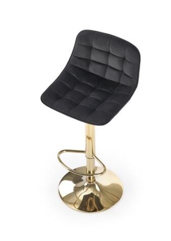 Стул барный HALMAR H120 черный/золотой