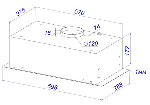 Вытяжка ZORG TECHNOLOGY BASTA 1030 60 M белый
