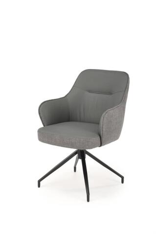 Стул HALMAR K527 серый/черный, поворотный