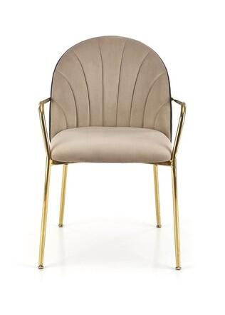 Стул HALMAR K500 бежевый/черный