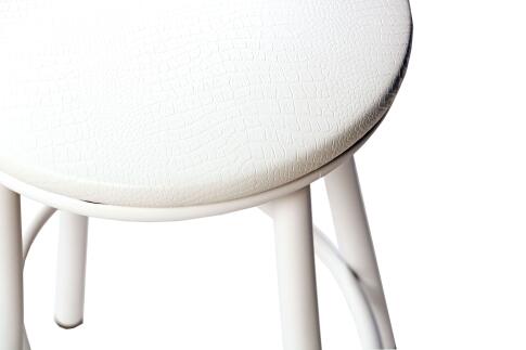 Табурет ВВР Сфера белый Крокодил/белый, экокожа