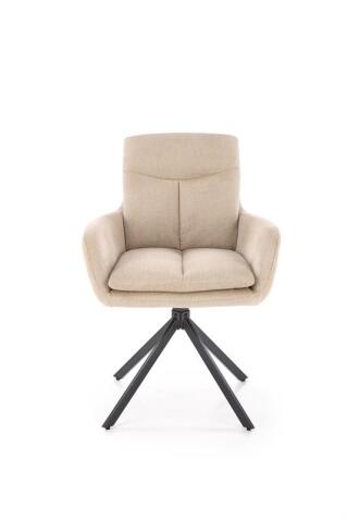 Стул HALMAR K536 бежевый/черный, поворотный