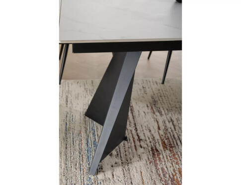 Стол обеденный SIGNAL LACONI белый/черный 160-220/90